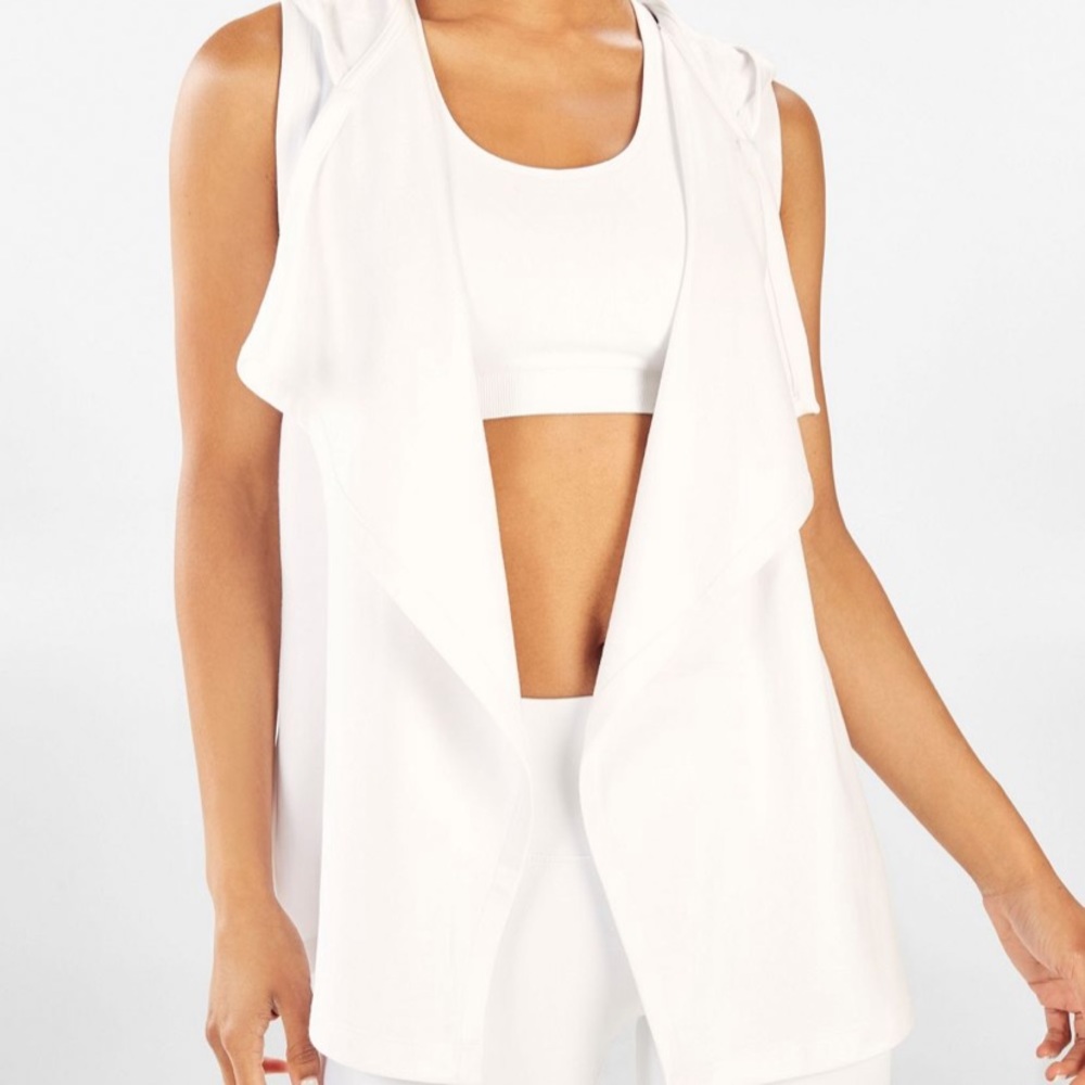 5 for $25 SALE Fabletics White Hannah Vest New With Tags